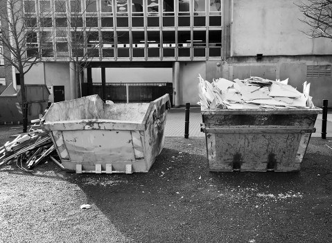 Household waste collection bins in South East London