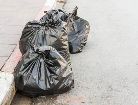 Waste collection trucks operating in South East London