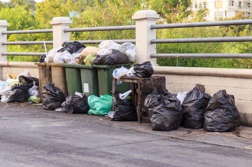 Recycling bins in a South East London neighborhood